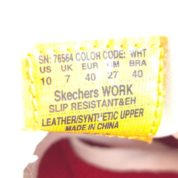 Skechers Work Relaxed Fit Slip Resistant Shoe Womens Size 10 76564 White - Picture 7 of 9